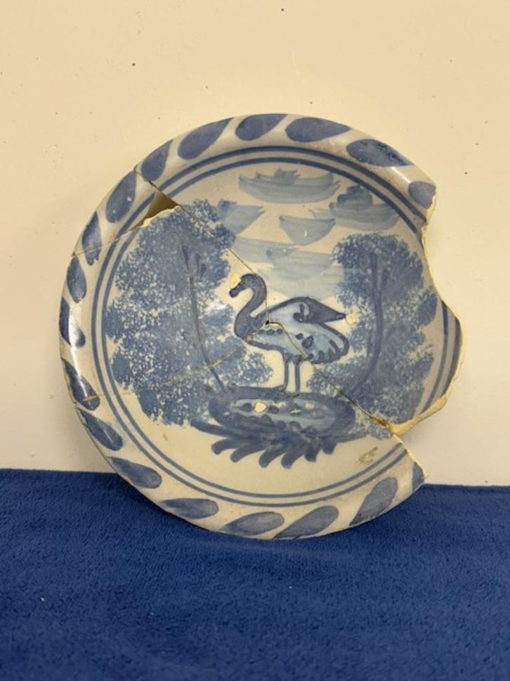 Beschilderd bord Delft, Antiek en Kunst, Antiek | Keramiek en Aardewerk, Ophalen of Verzenden