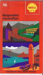 Pl58 plattegrond shell languedoc roussillon 1971, Gelezen, Frankrijk, Ophalen of Verzenden, Landkaart