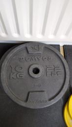 Domyos schijven 10KG | 28MM | 4 stuks (met 3 halter stangen), Sport en Fitness, Fitnessmaterialen, Ophalen