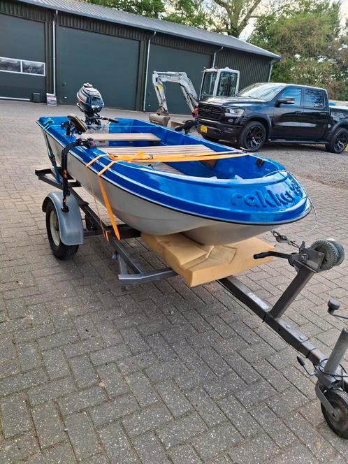 Leuk polyester bootje (compleet), Watersport en Boten, Vis- en Consoleboten, Zo goed als nieuw, Tot 10 pk, Minder dan 3 meter