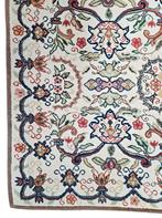 Handmade oriental wool floral carpet Tunis 246x338cm, Persian Perzisch vintage oosters hype, Crème, 200 cm of meer, Ophalen of Verzenden