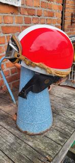 Retro Helm ITALY type Agostini met bril mooie staat mt 59/60, Motoren, Onderdelen | Oldtimers, Ophalen of Verzenden, Gebruikt