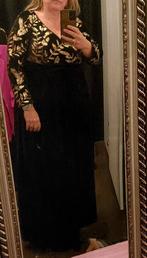 Galajurk zwart met goud maat 46, Kleding | Dames, Gelegenheidskleding, Galajurk, Zwart, Maat 46/48 (XL) of groter, Ophalen of Verzenden