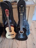 2 Houten Gitaren met Tas 100 euro maar per  per stuk 50 euro, Muziek en Instrumenten, Snaarinstrumenten | Gitaren | Akoestisch