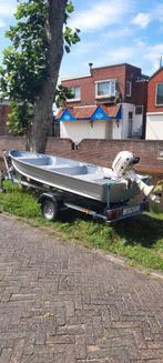 Smokercraft aluminium V-bodum Johnson 6pk 4-takt kalftrailer, Watersport en Boten, Vis- en Consoleboten, Ophalen, Gebruikt, Tot 10 pk