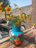 Geweldige zomerse handbeschilderde vaas, Huis en Inrichting, Woonaccessoires | Vazen, Overige kleuren, Nieuw, Ophalen of Verzenden