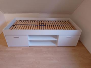 Kajuitbed 'Cabin' wit met slimme kastjes 204 x 96 x 59 (LBH)