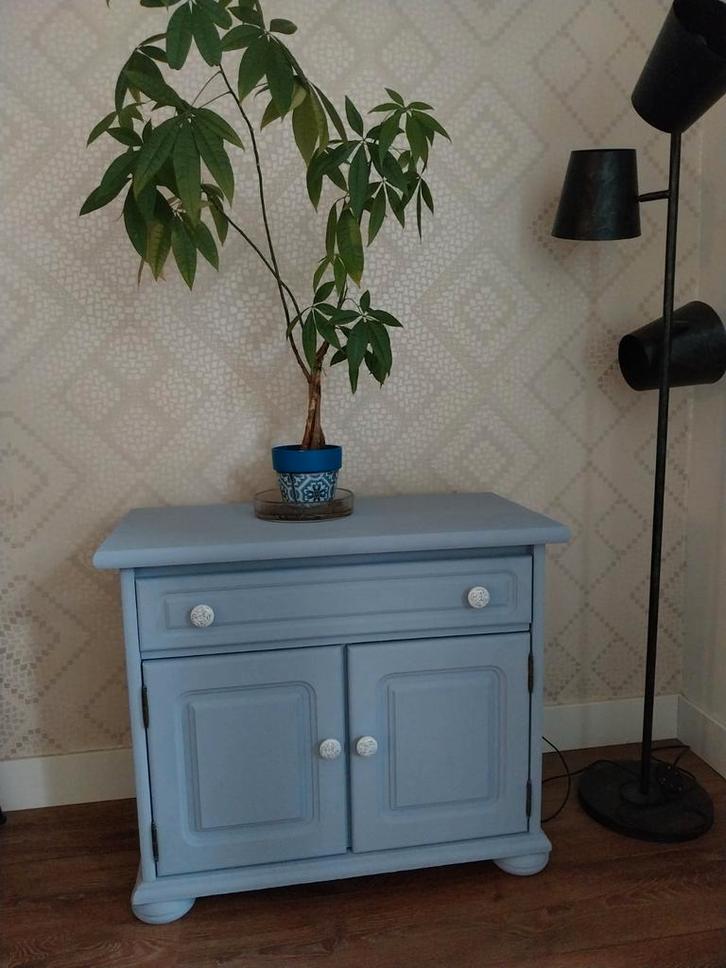 Leuk Hemelsblauw Kastje - 79.5x39.5x68 cm, Huis en Inrichting, Kasten | Dressoirs, Gebruikt, 50 tot 100 cm, 25 tot 50 cm, Ophalen of Verzenden