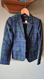 J.crew 100% wollen jasje mt S ruit blauwe groen zgan, J.crew schoolboy, Overige kleuren, Ophalen of Verzenden, Zo goed als nieuw