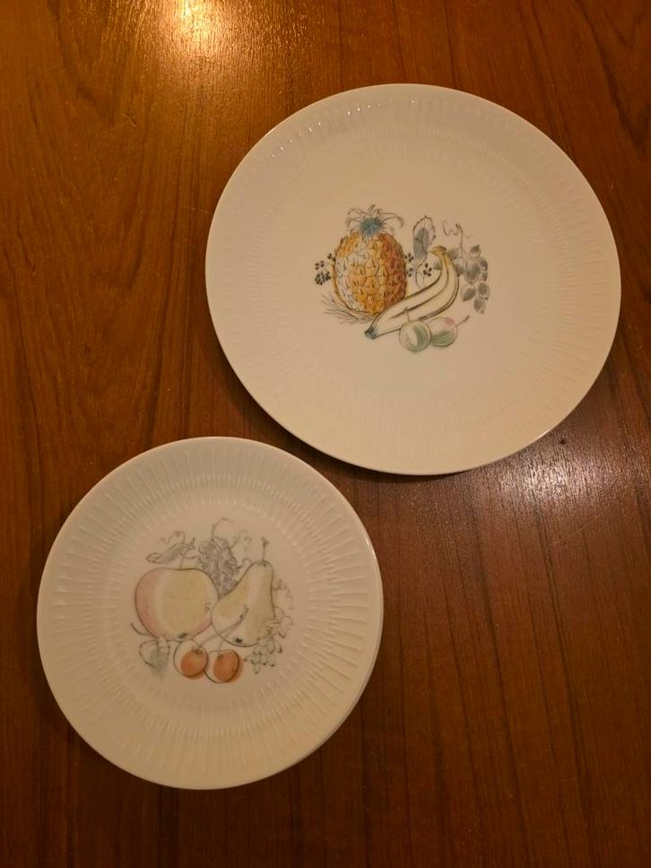 Hutschenreuther Apart Fruits Bordenset, Vintage, Huis en Inrichting, Keuken | Servies, Gebruikt, Bord(en), Overige stijlen, Porselein