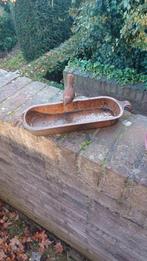 Gietijzeren Vogelbadje/Drinkbakje met Vogel, Ophalen, Gebruikt