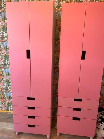 2x IKEA Stuva Kledingkast Roze/Wit beschikbaar voor biedingen