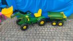 Rolly Toys Farmtrac John Deere 6210R traptrekker +aanhanger, Kinderen en Baby's, Speelgoed | Buiten | Skelters, Ophalen, Zo goed als nieuw