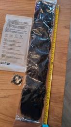 Cybelleza clip in hair extensions - dark brown - 55cm wavy, Ophalen of Verzenden, Nieuw, Pruik of Haarverlenging