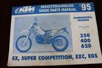 KTM 350 400 620 SX EXC EGS 1995 parts list chassis, Ophalen of Verzenden, Overige merken
