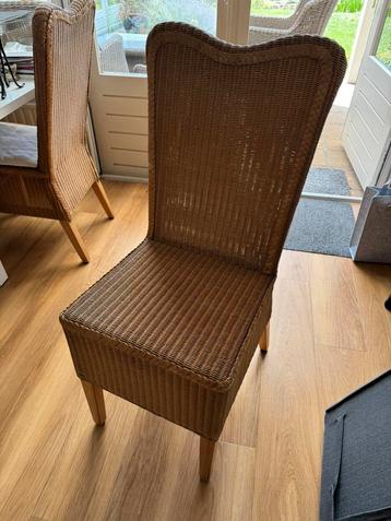 4x Lloyd Loom eetkamerstoelen rotan beschikbaar voor biedingen