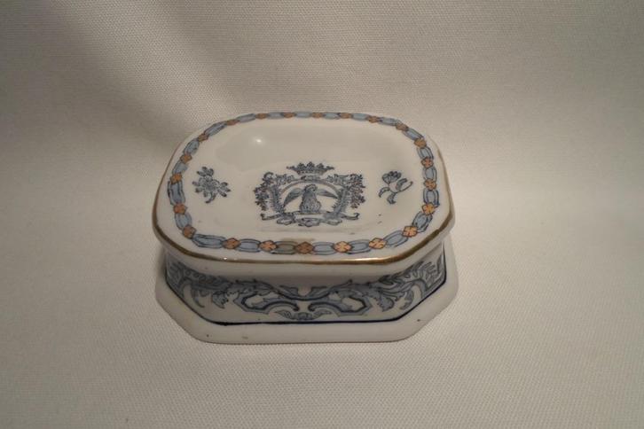 Zout Bakje Antiek Tekst Wapen, Antiek en Kunst, Antiek | Porselein, Ophalen of Verzenden
