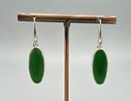 Zilveren oorbellen met edelsteen groene agaat. 2025/830., Hangers, ., Nieuw, Ophalen of Verzenden