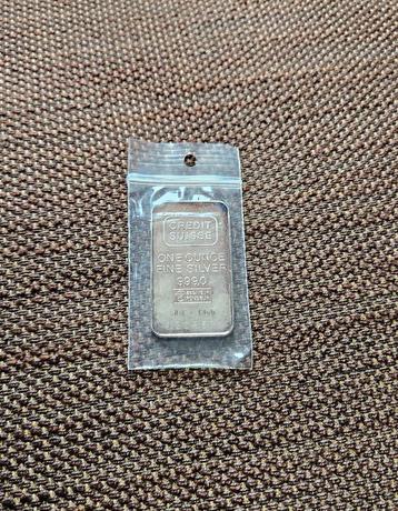 XntriQ-Coins - Zilveren 1 oz / ounce baar - Credit Suisse beschikbaar voor biedingen