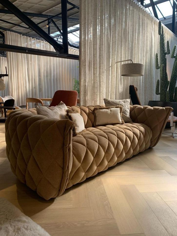 Bank Gloria, Huis en Inrichting, Banken | Bankstellen, Nieuw, Rechte bank, Driepersoons, 200 tot 250 cm, 75 tot 100 cm, Stof, Ophalen