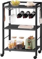 Keukentrolley – Keukenkast-Zwart - 52x40x84 cm, Huis en Inrichting, Keuken | Keukenelementen, Zwart, Nieuw, Minder dan 100 cm