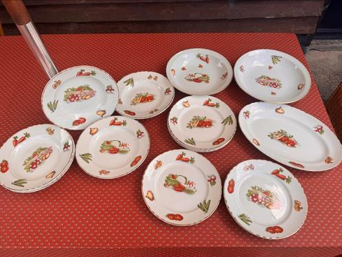 Franse vintage serviesdelen groenteservies Orchies, Antiek en Kunst, Curiosa en Brocante, Ophalen of Verzenden