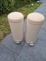 2x Prullenbak met Pedaal, Ophalen, Gebruikt, Met pedaal, 50 tot 75 cm