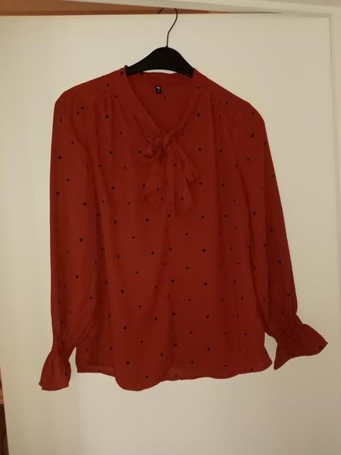 Hema blouse maat M in bruin/oranje kleur, Kleding | Dames, Blouses en Tunieken, Zo goed als nieuw, Maat 38/40 (M), Bruin, Ophalen of Verzenden