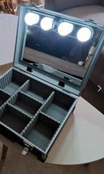 Visagiekoffer koffer box met spiegel en lampen, Ophalen of Verzenden, Nieuw, Zwart
