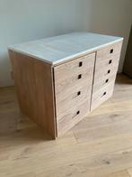 Vintage Ivar dubbel ladenblok, Huis en Inrichting, Kasten | Ladekasten, Ophalen, Zo goed als nieuw, 3 of 4 laden, Minder dan 100 cm