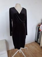 Zwarte Velvet Jurk - Maat M L, Maat 38/40 (M), Zwart, Ophalen of Verzenden, Boven de knie