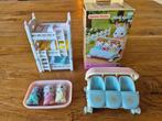 Sylvanian Families kinderwagen stapelbed en 3 baby's, Ophalen of Verzenden, Zo goed als nieuw