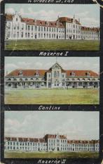 086 Ede Groeten uit Kazernes 1910 gelopen, Verzamelen, Ansichtkaarten | Nederland, Ophalen of Verzenden, Voor 1920, Gelopen, Gelderland