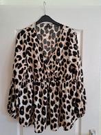 Nieuwe dames panter blouse tuniek  44 46 XL panter print, Ophalen of Verzenden, Nieuw, Maat 46/48 (XL) of groter, Bruin