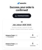 2x Job Jobse | ADE 2025 | Hemkade, Tickets en Kaartjes, Concerten | House, Techno en Trance, Eén persoon