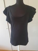 Zwart t-shirt met vlindermouwtjes - maat L ***zgan***, Zwart, Maat 42/44 (L), Ophalen of Verzenden, Zo goed als nieuw