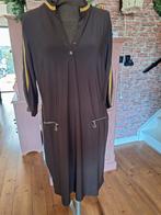 Angelle Milan jurk bruin maat l xl kreukvrij stretch, Bruin, Maat 46/48 (XL) of groter, Ophalen of Verzenden, Zo goed als nieuw