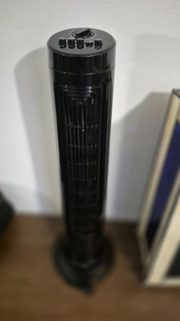 torenventilator, ventilator zwart, Witgoed en Apparatuur, Ventilatoren, Gebruikt, Torenventilator, Verzenden