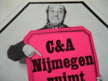 sticker oud C&A Nijmegen winkel vintage retro beschikbaar voor biedingen