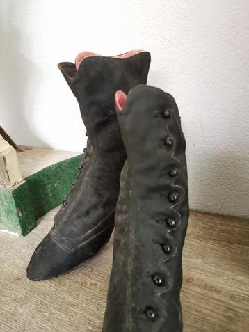 antieke VICTORIAANSE dames KNOOP LAARSJES 1860/1870 beschikbaar voor biedingen