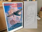 KLM Reclame Poster - Vintage Herdruk, Rechthoekig Staand, Met lijst, Ophalen of Verzenden, Zo goed als nieuw