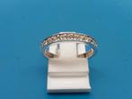 Zilveren damesring met zirkonia                         Z280, Gebruikt, ., Ophalen of Verzenden, Kleiner dan 17