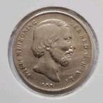 Ruim Fraaie Zilveren Halve (of 1/2) Gulden 1863 - Willem III, Postzegels en Munten, Munten | Nederland, ½ gulden, Zilver, Koning Willem III