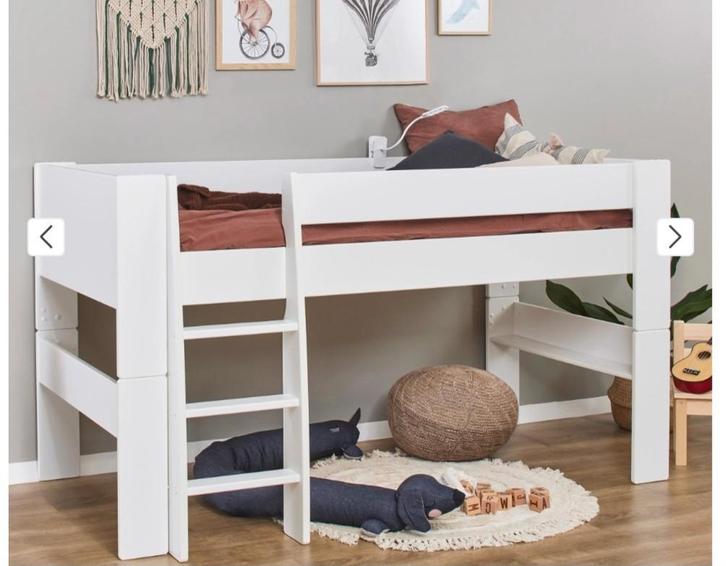 Hoppekids SFK halfhoogslaper 90200 – wit, Kinderen en Baby's, Kinderkamer | Stapelbedden en Hoogslapers, Zo goed als nieuw, Halfhoogslaper