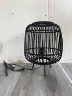 Tafellamp zwart rotan (Nimes van Mica), Huis en Inrichting, Ophalen, Zo goed als nieuw, Minder dan 50 cm, Zwart rotan, natuurlijk