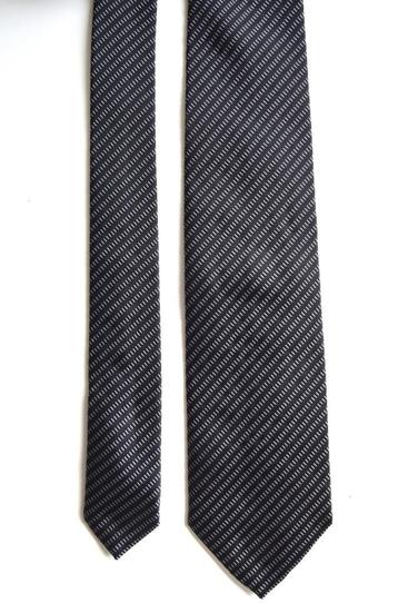 Nieuwe Giorgio Armani zijden stropdas, das, zwart/zilver beschikbaar voor biedingen