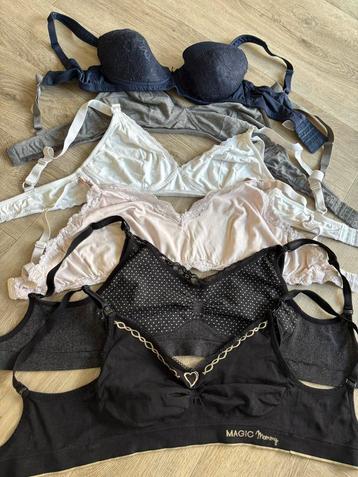 6 voedingsbh’s magic H&M prenatal 85C maat L + verlengstuk  beschikbaar voor biedingen