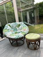 Loungeset fauteuil + voetenbank, Tuin en Terras, Ophalen of Verzenden, Zo goed als nieuw