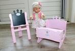 super mooi babyborn schoolbankje en krijtbord en grote zus., Ophalen of Verzenden, Zo goed als nieuw, Complete set