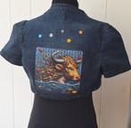 meisje met Ossekop, Delfts blauw, bolero, dames spijkerjasje, Ophalen of Verzenden, Zo goed als nieuw, Maat 38/40 (M), Blauw